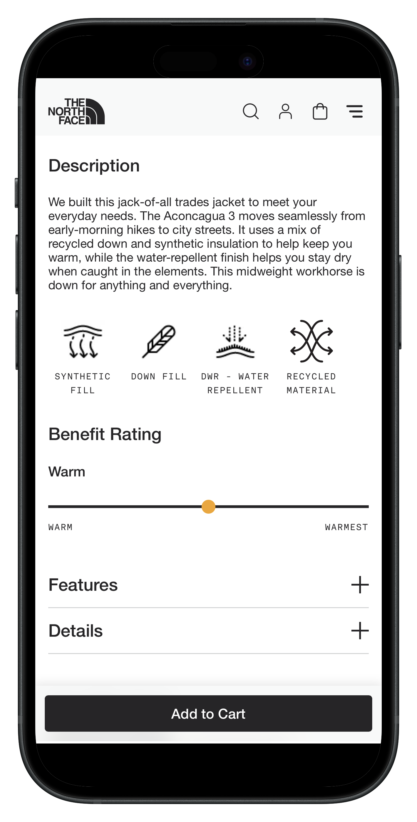 The North Face product description
